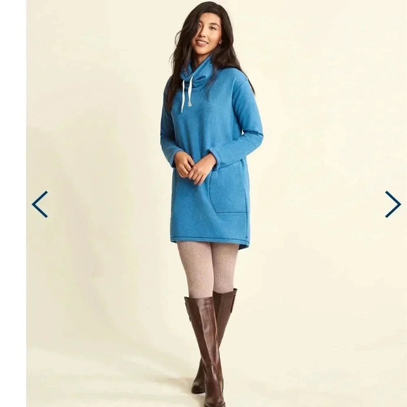 Hatley Funnel Neck Tunic Dress in Blue size Medium - Picture 1 of 9